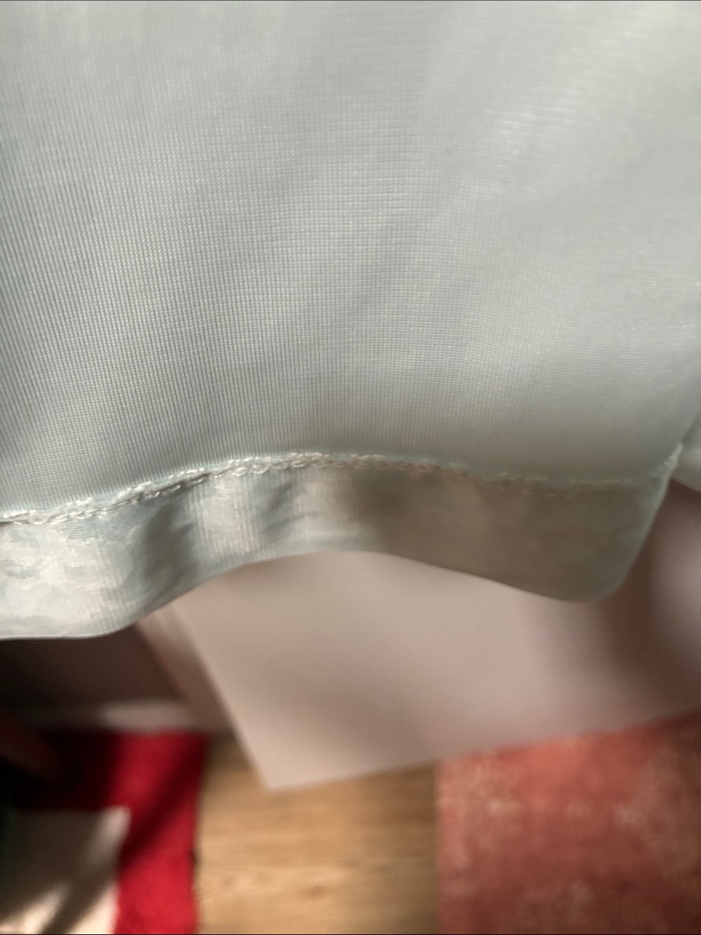 Miss Elaine Sheer Aqua Puff-Sleeve Peignoir - Picture 7 of 15